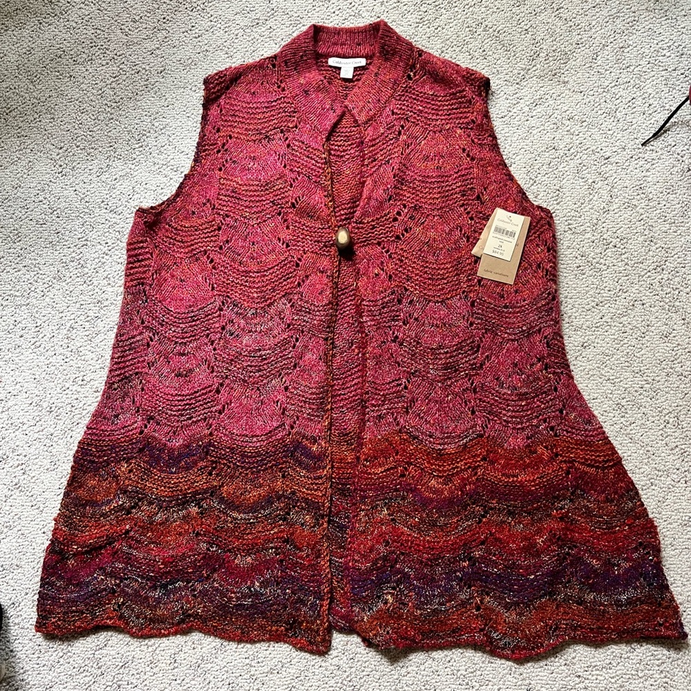 NWT Coldwater Creek Sweater Vest Sz 2X